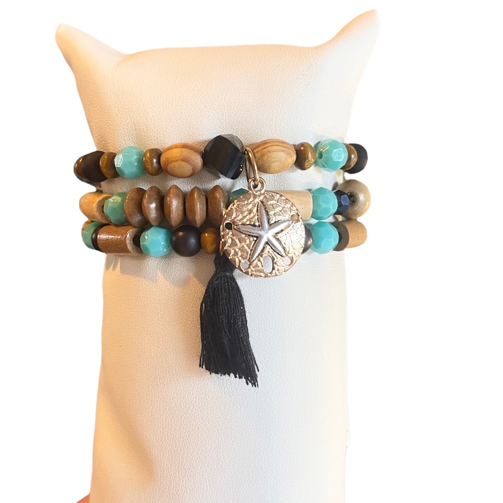Three Piece Beaded Bracelet Set
